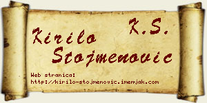 Kirilo Stojmenović vizit kartica